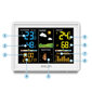 Meteoroloģiskā stacija ar displeju, balta цена и информация | Meteostacijas, āra termometri | 220.lv