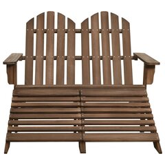 Divvietīgs Garden Adirondack krēsls un Osmaņu, brūns цена и информация | Садовые стулья, кресла, пуфы | 220.lv