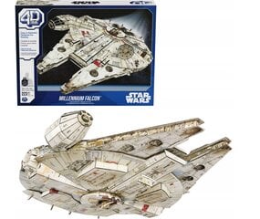 Star Wars Falcon Millennium Ship 3D puzles modeļa puzle 43cm cena un informācija | Puzles, 3D puzles | 220.lv