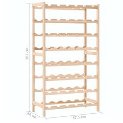 vīna pudeļu plaukts, 57,5x28x102 cm, ciedru koks cena un informācija | Virtuves piederumi | 220.lv