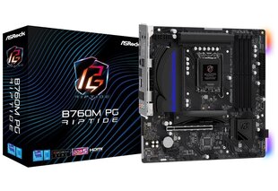 ASRock B760M PG Riptide, Micro ATX, LGA1700, DDR5 cena un informācija | Mātesplates | 220.lv