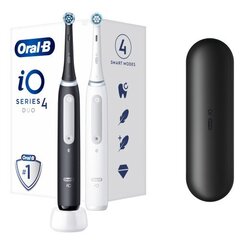 Oral-B iO4 Series Duo Pack Matt Black/Quite White cena un informācija | Elektriskās zobu birstes | 220.lv