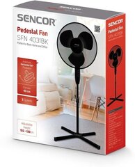 Grīdas ventilators Sencor SFN4031BK cena un informācija | Ventilatori | 220.lv