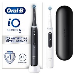 Oral-B iO5 Series Duo Pack Matt Black/Quite White cena un informācija | Elektriskās zobu birstes | 220.lv