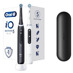 Oral-B iO5 Series Duo Pack Matt Black/Quite White cena un informācija | Elektriskās zobu birstes | 220.lv