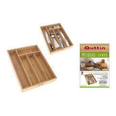 Cutlery Organiser Quttin Bambuss (34 X 26 x 4 cm) cena un informācija | Virtuves piederumi | 220.lv