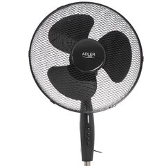 Grīdas ventilators Adler AD-7323, melns cena un informācija | Ventilatori | 220.lv