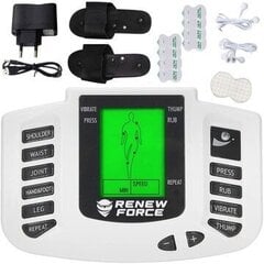 RENEW FORCE muskuļu un nervu elektrostimulators, TENS EMS masieris, stimulators цена и информация | Массажеры | 220.lv