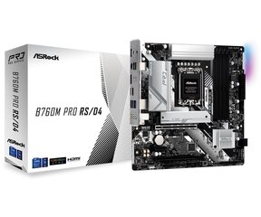 ASRock B760M Pro RS/D4 WIFI, Micro ATX, LGA1700, DDR4 cena un informācija | Mātesplates | 220.lv