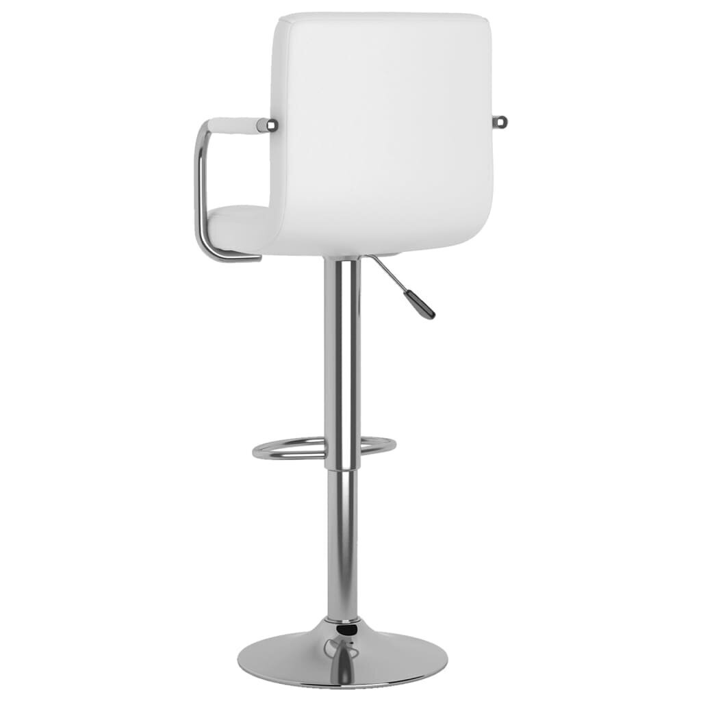 bāra krēsli, 2 gab., balta mākslīgā āda cena un informācija | Virtuves un ēdamistabas krēsli | 220.lv