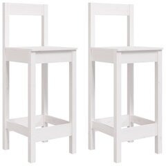 Bāra krēsli, 2 gab., 40x41,5x112 cm, balts цена и информация | Стулья для кухни и столовой | 220.lv