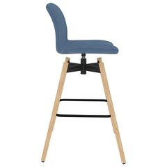 grozāmi bāra krēsli, 2 gab., zils audums cena un informācija | Virtuves un ēdamistabas krēsli | 220.lv