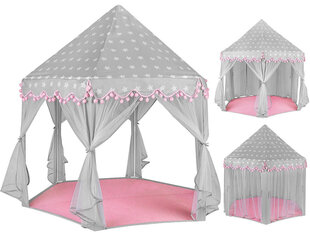 Домик принцессы - палатка, серо-розовая цена и информация | Детские игровые домики | 220.lv