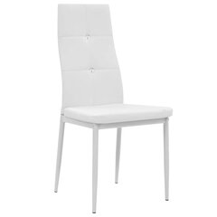 virtuves krēsli, 2 gab., balta mākslīgā āda cena un informācija | Virtuves un ēdamistabas krēsli | 220.lv