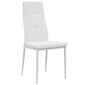 virtuves krēsli, 2 gab., balta mākslīgā āda cena un informācija | Virtuves un ēdamistabas krēsli | 220.lv