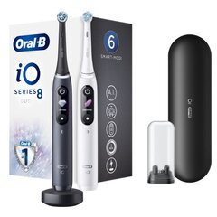 Oral-B iO8 Series Duo Pack Black Onyx /White cena un informācija | Elektriskās zobu birstes | 220.lv