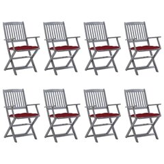 Saliekami āra krēsli ar matračiem , 8 gab. cena un informācija | Dārza krēsli | 220.lv