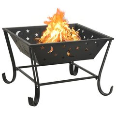 311893 Fire Pit with Poker 62 cm XXL Steel cena un informācija | Kamīni | 220.lv