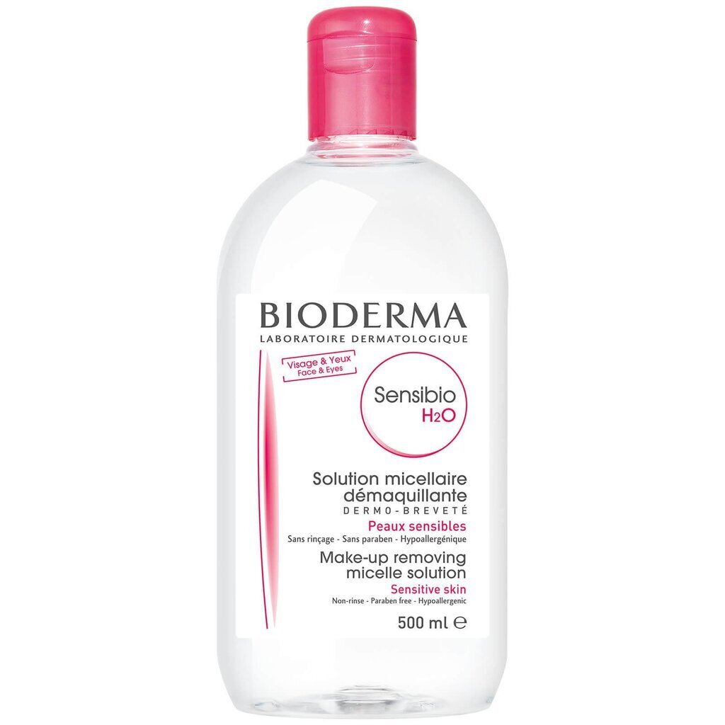 Attīrošs micelārais ūdens Bioderma Sensibio H2O, 500 ml cena un informācija | Sejas ādas kopšana | 220.lv