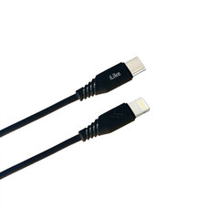 iLike CTL01 Izturīgs TPE USB-C uz Lightning Ātrs Lādētāja Kabelis 1m Melns cena un informācija | Savienotājkabeļi | 220.lv