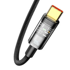 Hoco U42 L Shape Type-C на USB 1m Кабель с 90 гр. метал коннектором Данных и Быстрого Заряда Белый цена и информация | Кабели для телефонов | 220.lv