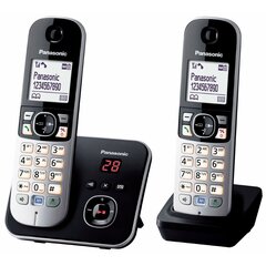 Fiksētais Telefons Panasonic Corp. KX-TG6822FRB Melns Pelēks cena un informācija | Stacionārie telefoni | 220.lv