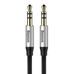 Yiven M30 stereo audio kabelis AUX 3,5 mm vīriešu mini ligzda 1 m sudraba-melns 10184901 cena un informācija | Savienotājkabeļi | 220.lv