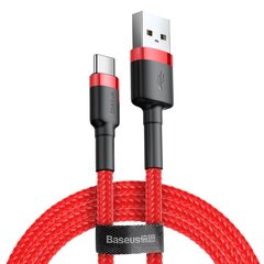 Izturīgs elastīgs kabelis USB kabelis USB-C QC3.0 3A 0,5M sarkans 10182581 cena un informācija | Savienotājkabeļi | 220.lv