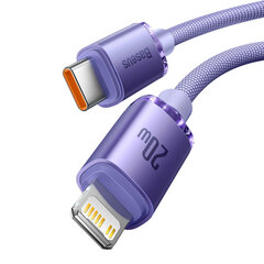 Kabeļa kabelis ātrai uzlādei un datu pārsūtīšanai USB-C Iphone Lightning 20W 1,2 m violets 10183691 цена и информация | Кабели для телефонов | 220.lv