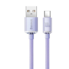 Kabeļa kabelis ātrai uzlādei un datu pārsūtīšanai USB USB-C 100W 1,2 m violets 10183751 цена и информация | Кабели для телефонов | 220.lv