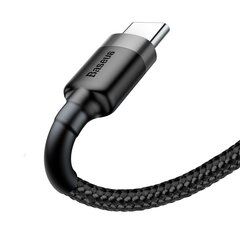 Izturīgs elastīgs kabelis USB kabelis USB-C QC3.0 2A 2M melns un pelēks 10182631 cena un informācija | Savienotājkabeļi | 220.lv