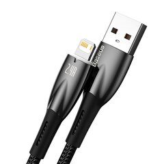 Glimmer sērijas USB-A kabelis Iphone Lightning 480Mb-s 2.4A 2m melns 10185691 cena un informācija | Savienotājkabeļi | 220.lv