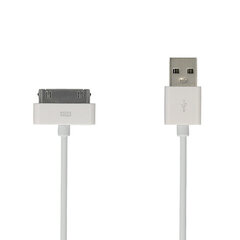 Kabelis - USB līdz 30 kontaktiem - Iphone 4G/4S 1 metrs BALTS cena un informācija | Savienotājkabeļi | 220.lv