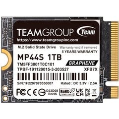 Team Group MP44S 1TB, SSD cena un informācija | Iekšējie cietie diski (HDD, SSD, Hybrid) | 220.lv