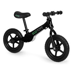 Bērnu līdzsvara velosipēds, braucamais, EVA riteņi ECOTOYS , melns cena un informācija | Velosipēdi | 220.lv