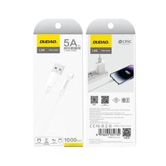 Кабель Dudao L4SL USB-A/Lightning 5А 1м - белый цена и информация | Кабели для телефонов | 220.lv