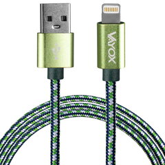 USB - zibspuldzes kabelis zaļš 1.5m VA0147 Vayox cena un informācija | Savienotājkabeļi | 220.lv