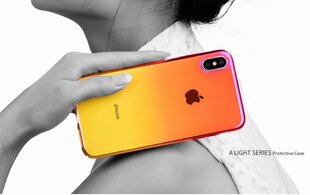 Devia Aurora Aizmugurējais Plastikata Apvalks ar priekš Apple iPhone XS Max Dzeltens - Rozā cena un informācija | Telefonu vāciņi, maciņi | 220.lv