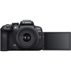 Canon EOS R10 + RF-S 18-45mm F4.5-6.3 IS STM(F/4.5-6.3 IS STM) + stiprinājuma adapteris EF-EOS R cena un informācija | Digitālās fotokameras | 220.lv