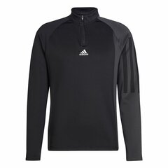 Vīriešu Krekls ar Garām Piedurknēm Adidas 1/4-Zip Melns cena un informācija | T-krekli sievietēm | 220.lv