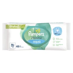 Pampers Harmonie Aqua Mitrās Salvetes Mazuļiem, 48 Mitrās Salvetes cena un informācija | Mitrās salvetes, vienreizlietojamie paladziņi | 220.lv