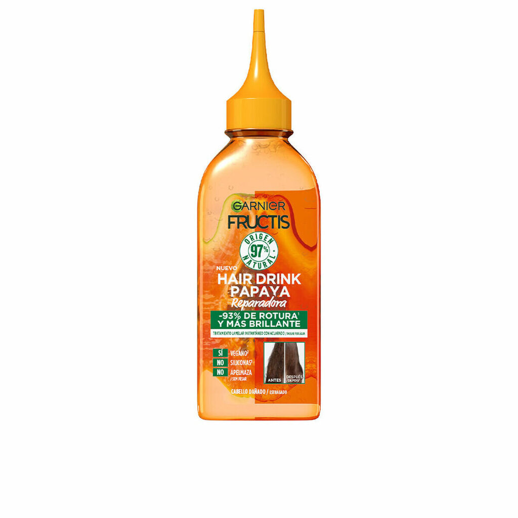 Atjaunojošs balzams Garnier Fructis Hair Drink Šķidrumu Papaija (200 ml) cena un informācija | Matu kondicionieri, balzāmi | 220.lv