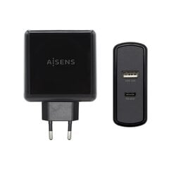 Автомобильное зарядное устройство с USB-портами Aisens PD 3.0 USB-C 57 W Чёрный цена и информация | Зарядные устройства для телефонов | 220.lv