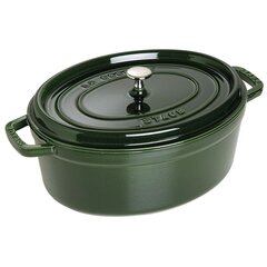 STAUB 40509-691-0 ovāls čuguna pods - zaļš 6,7 ltr cena un informācija | Katli, tvaika katli | 220.lv