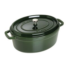 STAUB 40509-691-0 ovāls čuguna pods - zaļš 6,7 ltr cena un informācija | Katli, tvaika katli | 220.lv