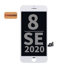 LCD displejs NCC iPhone 8/SE 2020 White Advanced cena un informācija | Telefonu rezerves daļas un instrumenti to remontam | 220.lv