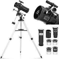 Ņūtona astronomiskais teleskops Uniprodo 1000 mm dia. 114 mm 10119571 cena un informācija | Teleskopi un mikroskopi | 220.lv