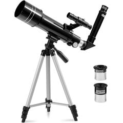 Astronomiskais refraktora teleskops zvaigžņu vērošanai 400 mm diametrā. 70 mm 10152101 cena un informācija | Teleskopi un mikroskopi | 220.lv