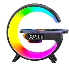 Беспроводное зарядное устройство формы G с RGB, черное. цена и информация | Зарядные устройства для телефонов | 220.lv