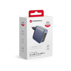 Forcell F-Energy ceļojumu lādētājs ar 3x USB C un USB A ligzdām - 100 W ar PD un Quick Charge 4.0 funkciju цена и информация | Зарядные устройства для телефонов | 220.lv